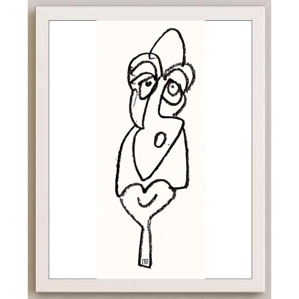 Nezih Danyal Tipler Kişiye Özel Sertifikalı Sınırlı Fine Art Karikatür Baskı NTP00049