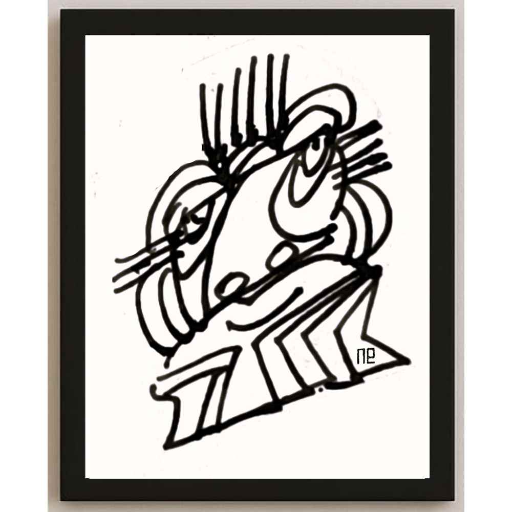 Nezih Danyal Tipler Kişiye Özel Sertifikalı Sınırlı Fine Art Karikatür Baskı NTP00051