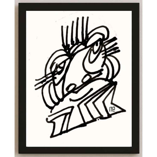 Nezih Danyal Tipler Kişiye Özel Sertifikalı Sınırlı Fine Art Karikatür Baskı NTP00051