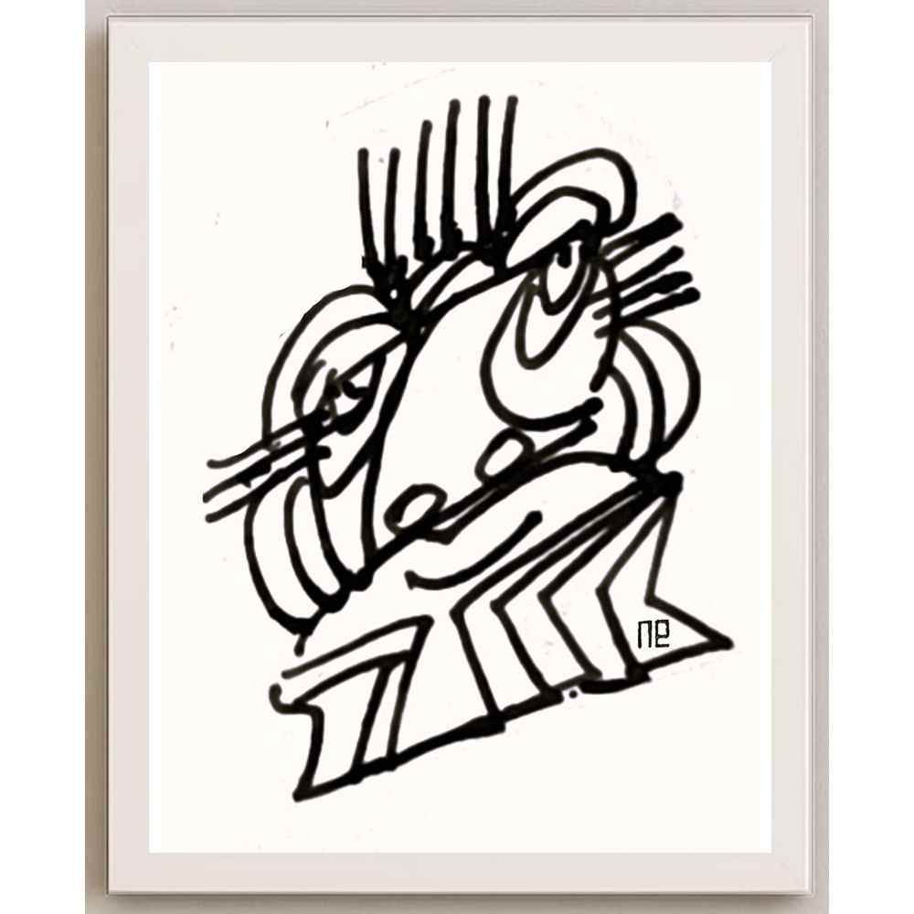 Nezih Danyal Tipler Kişiye Özel Sertifikalı Sınırlı Fine Art Karikatür Baskı NTP00051