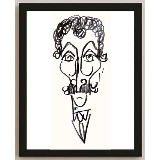 Nezih Danyal Tipler Kişiye Özel Sertifikalı Sınırlı Fine Art Karikatür Baskı NTP00052