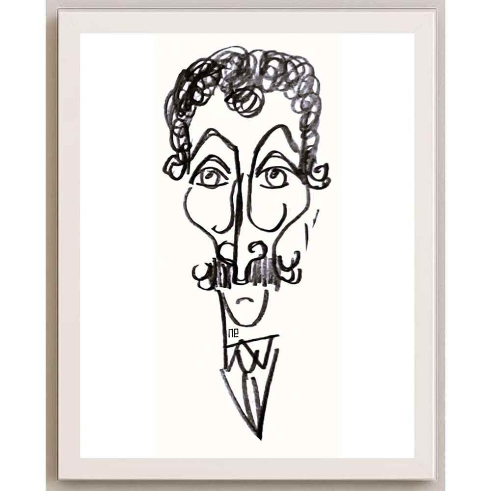 Nezih Danyal Tipler Kişiye Özel Sertifikalı Sınırlı Fine Art Karikatür Baskı NTP00052
