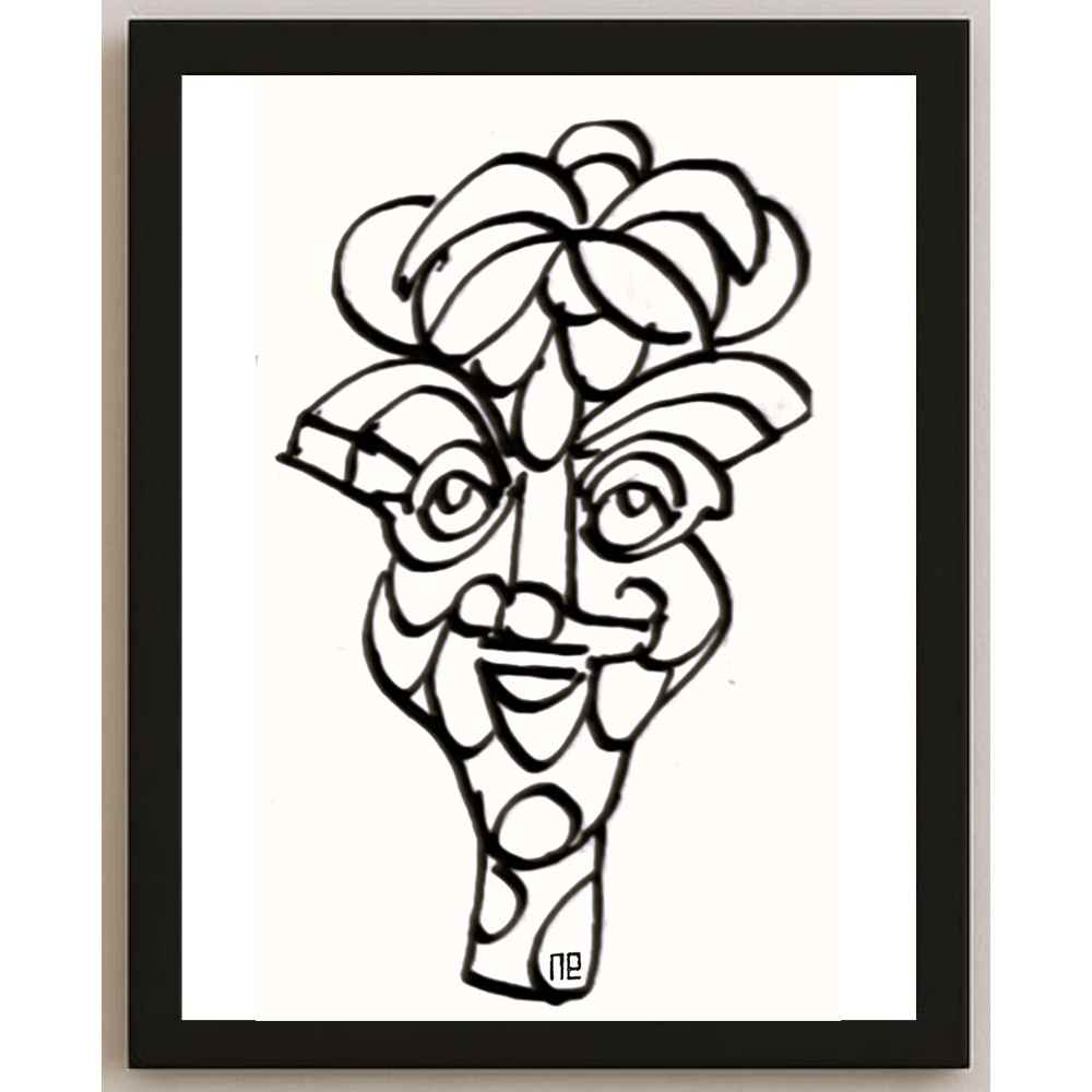 Nezih Danyal Tipler Kişiye Özel Sertifikalı Sınırlı Fine Art Karikatür Baskı NTP00053