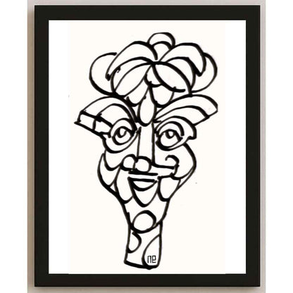 Nezih Danyal Tipler Kişiye Özel Sertifikalı Sınırlı Fine Art Karikatür Baskı NTP00053