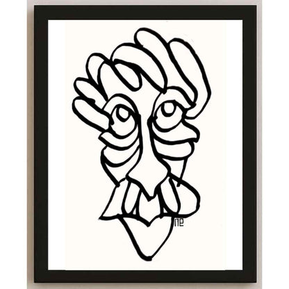 Nezih Danyal Tipler Kişiye Özel Sertifikalı Sınırlı Fine Art Karikatür Baskı NTP00055