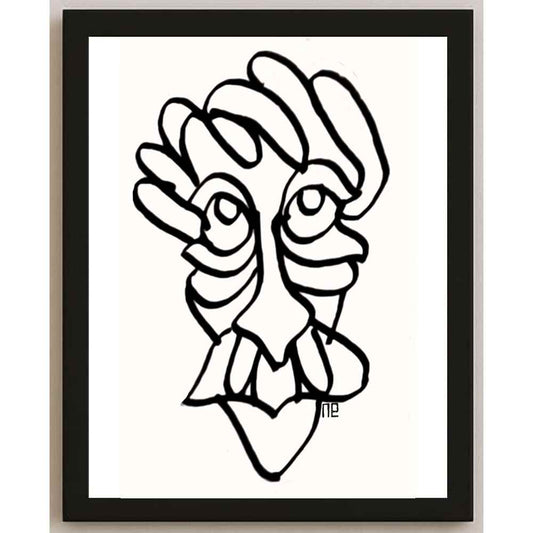 Nezih Danyal Tipler Kişiye Özel Sertifikalı Sınırlı Fine Art Karikatür Baskı NTP00055