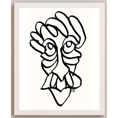 Nezih Danyal Tipler Kişiye Özel Sertifikalı Sınırlı Fine Art Karikatür Baskı NTP00055