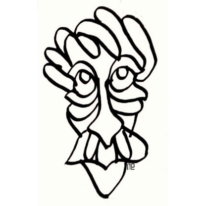 Nezih Danyal Tipler Kişiye Özel Sertifikalı Sınırlı Fine Art Karikatür Baskı NTP00055