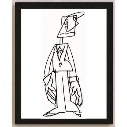 Nezih Danyal Tipler Kişiye Özel Sertifikalı Sınırlı Fine Art Karikatür Baskı NTP00056