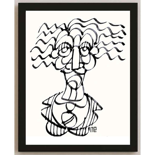 Nezih Danyal Tipler Kişiye Özel Sertifikalı Sınırlı Fine Art Karikatür Baskı NTP00057