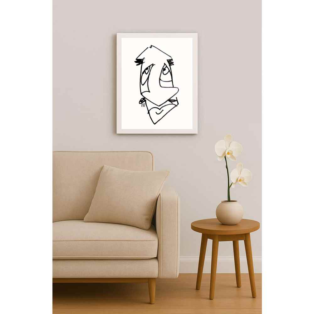 Nezih Danyal Tipler Kişiye Özel Sertifikalı Sınırlı Fine Art Karikatür Baskı NTP00058