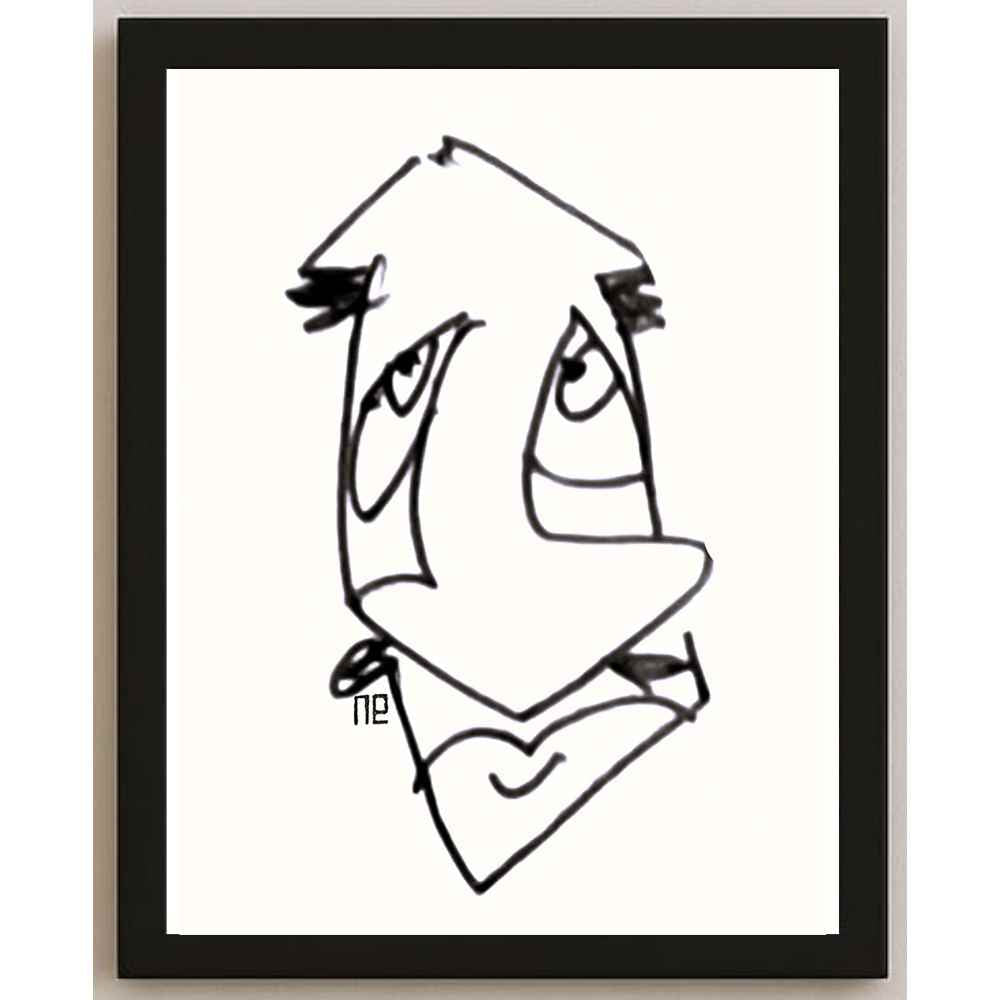Nezih Danyal Tipler Kişiye Özel Sertifikalı Sınırlı Fine Art Karikatür Baskı NTP00058