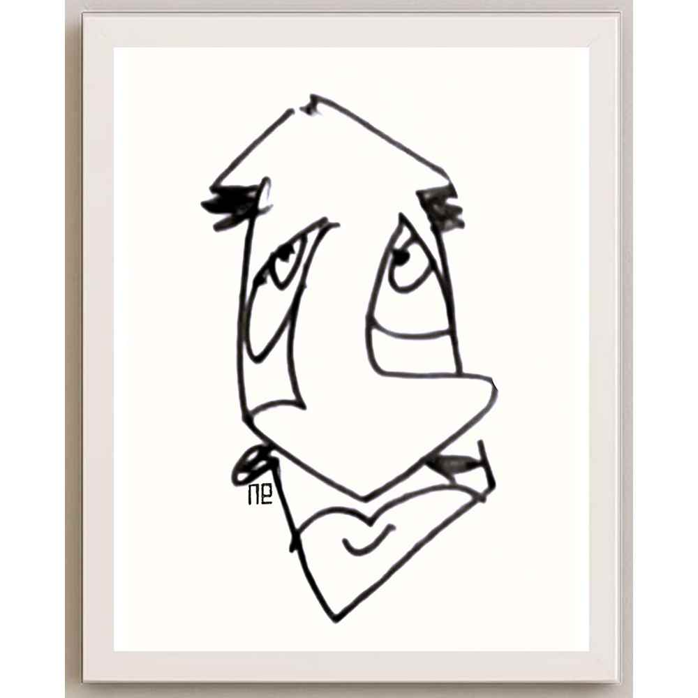 Nezih Danyal Tipler Kişiye Özel Sertifikalı Sınırlı Fine Art Karikatür Baskı NTP00058