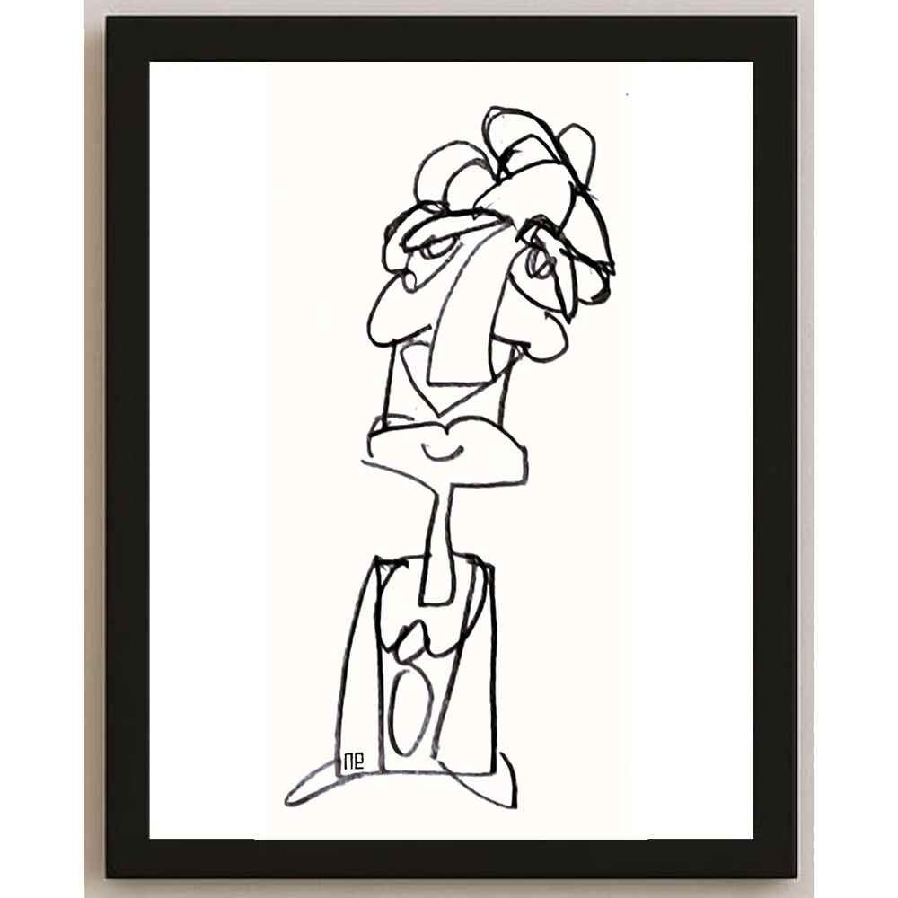 Nezih Danyal Tipler Kişiye Özel Sertifikalı Sınırlı Fine Art Karikatür Baskı NTP00059