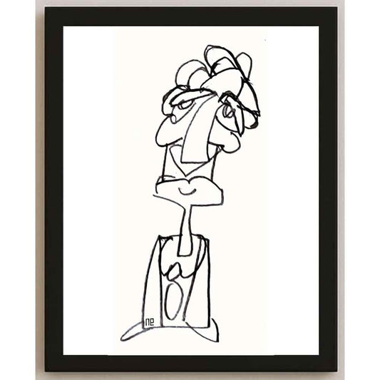Nezih Danyal Tipler Kişiye Özel Sertifikalı Sınırlı Fine Art Karikatür Baskı NTP00059