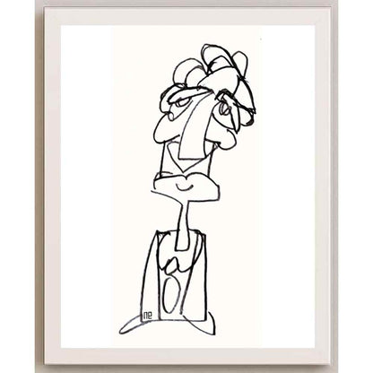 Nezih Danyal Tipler Kişiye Özel Sertifikalı Sınırlı Fine Art Karikatür Baskı NTP00059