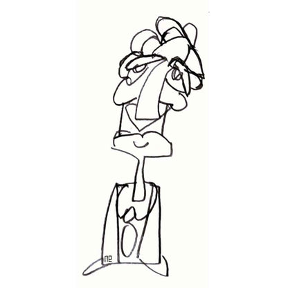 Nezih Danyal Tipler Kişiye Özel Sertifikalı Sınırlı Fine Art Karikatür Baskı NTP00059