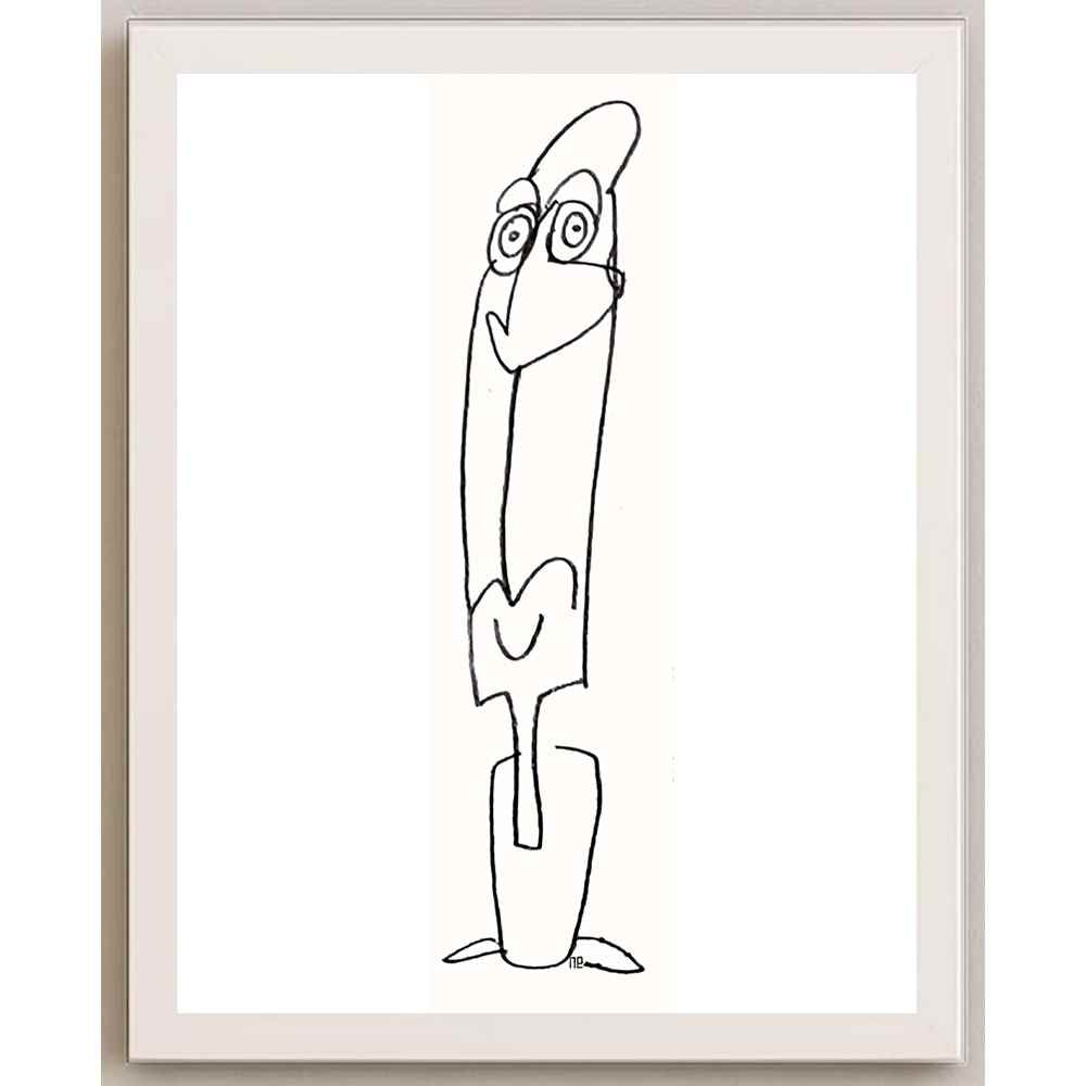 Nezih Danyal Tipler Kişiye Özel Sertifikalı Sınırlı Fine Art Karikatür Baskı NTP00061