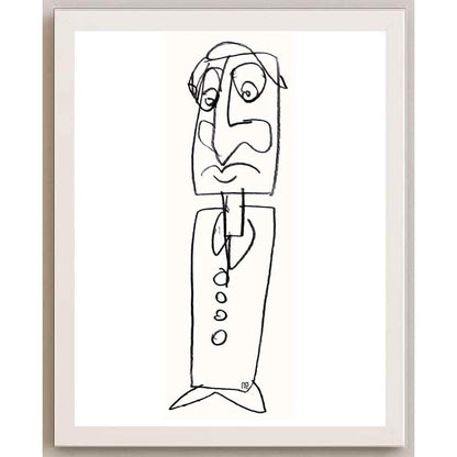 Nezih Danyal Tipler Kişiye Özel Sertifikalı Sınırlı Fine Art Karikatür Baskı NTP00062