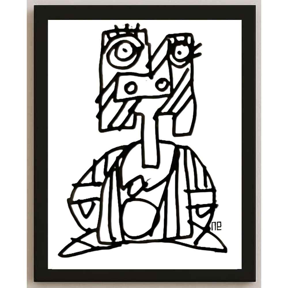 Nezih Danyal Tipler Kişiye Özel Sertifikalı Sınırlı Fine Art Karikatür Baskı NTP00078