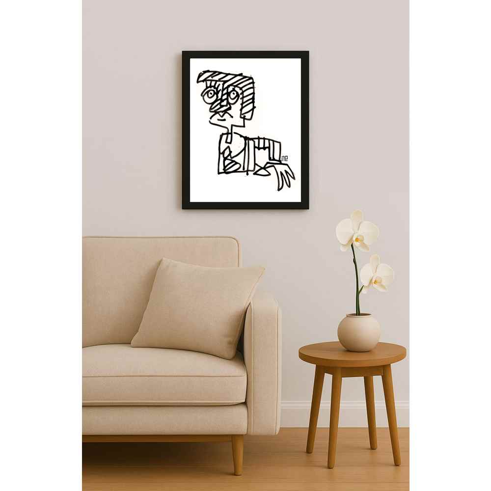Nezih Danyal Tipler Kişiye Özel Sertifikalı Sınırlı Fine Art Karikatür Baskı NTP00079