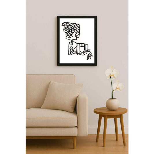 Nezih Danyal Tipler Kişiye Özel Sertifikalı Sınırlı Fine Art Karikatür Baskı NTP00079