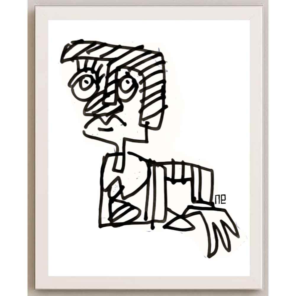 Nezih Danyal Tipler Kişiye Özel Sertifikalı Sınırlı Fine Art Karikatür Baskı NTP00079