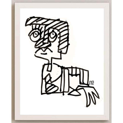 Nezih Danyal Tipler Kişiye Özel Sertifikalı Sınırlı Fine Art Karikatür Baskı NTP00079