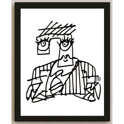 Nezih Danyal Tipler Kişiye Özel Sertifikalı Sınırlı Fine Art Karikatür Baskı NTP00082