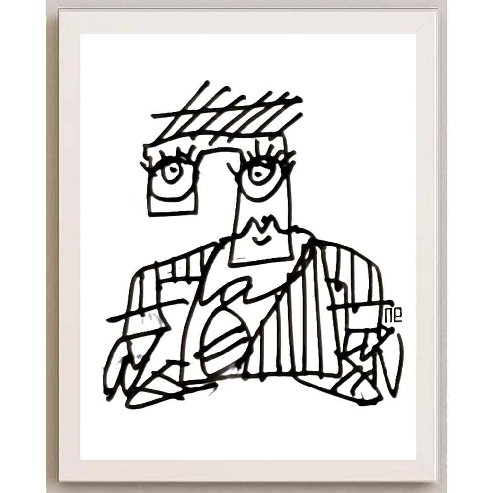 Nezih Danyal Tipler Kişiye Özel Sertifikalı Sınırlı Fine Art Karikatür Baskı NTP00082