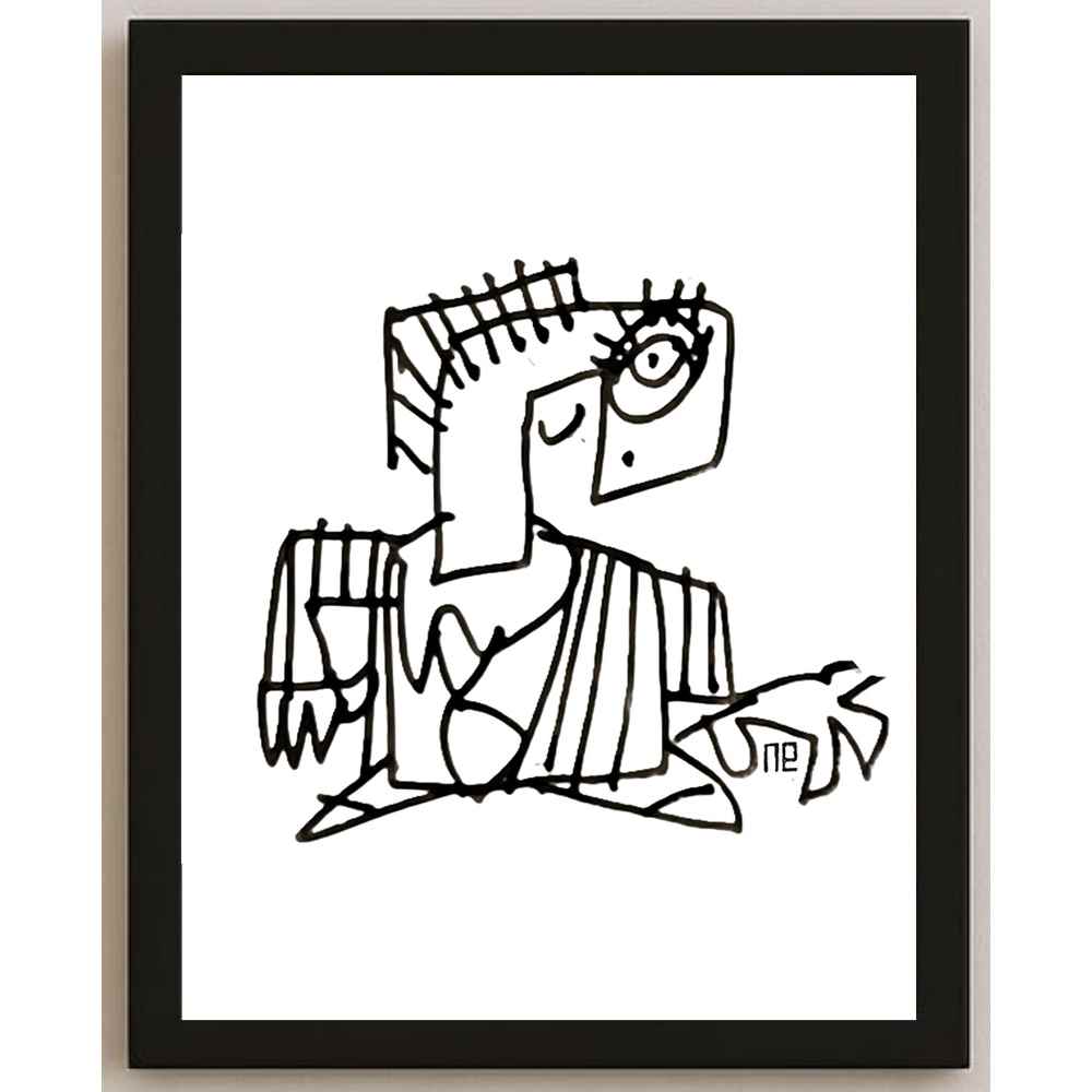 Nezih Danyal Tipler Kişiye Özel Sertifikalı Sınırlı Fine Art Karikatür Baskı NTP00083