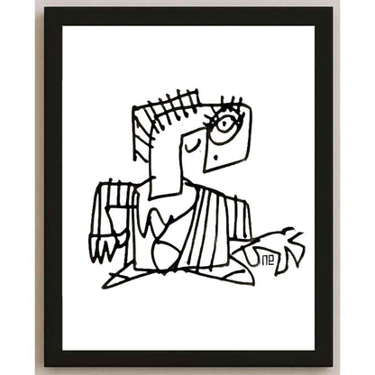 Nezih Danyal Tipler Kişiye Özel Sertifikalı Sınırlı Fine Art Karikatür Baskı NTP00083