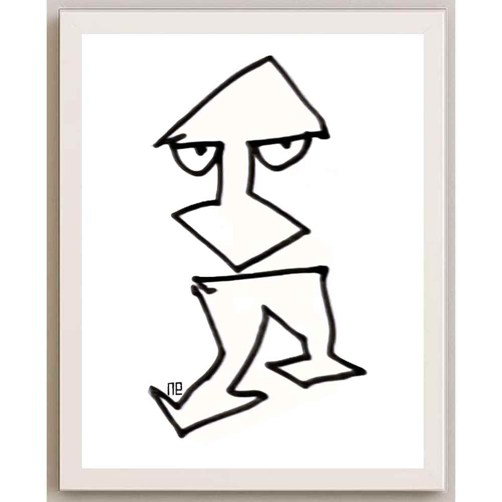 Nezih Danyal Tipler Kişiye Özel Sertifikalı Sınırlı Fine Art Karikatür Baskı NTP00085