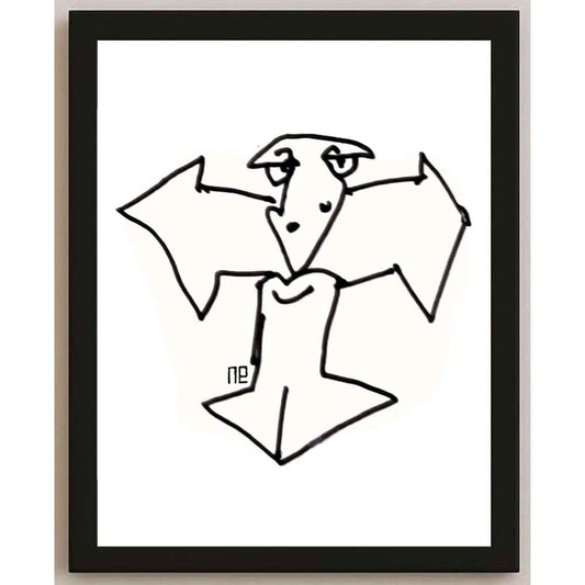 Nezih Danyal Tipler Kişiye Özel Sertifikalı Sınırlı Fine Art Karikatür Baskı NTP00089