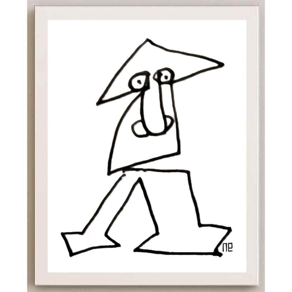 Nezih Danyal Tipler Kişiye Özel Sertifikalı Sınırlı Fine Art Karikatür Baskı NTP00096