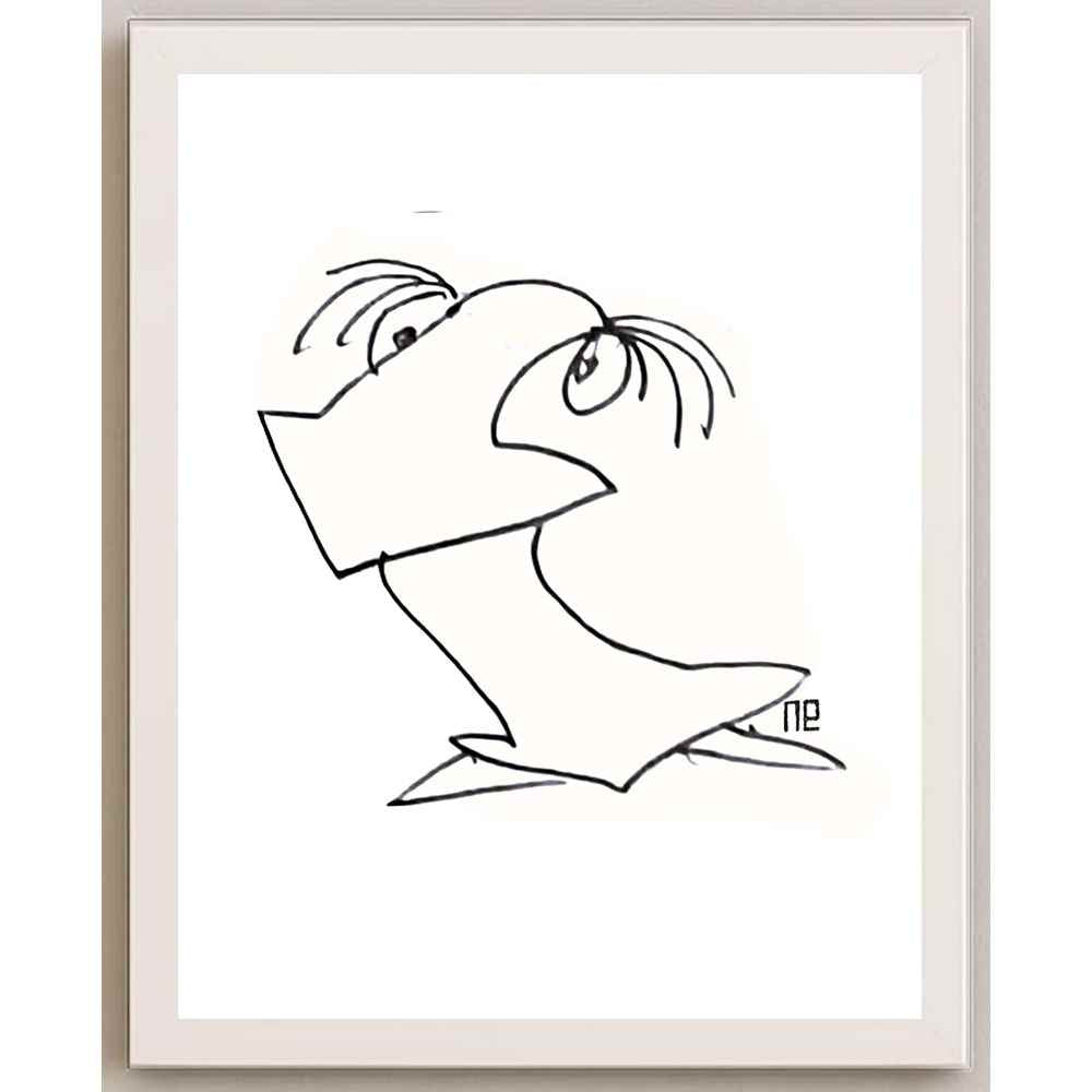Nezih Danyal Tipler Kişiye Özel Sertifikalı Sınırlı Fine Art Karikatür Baskı NTP00098