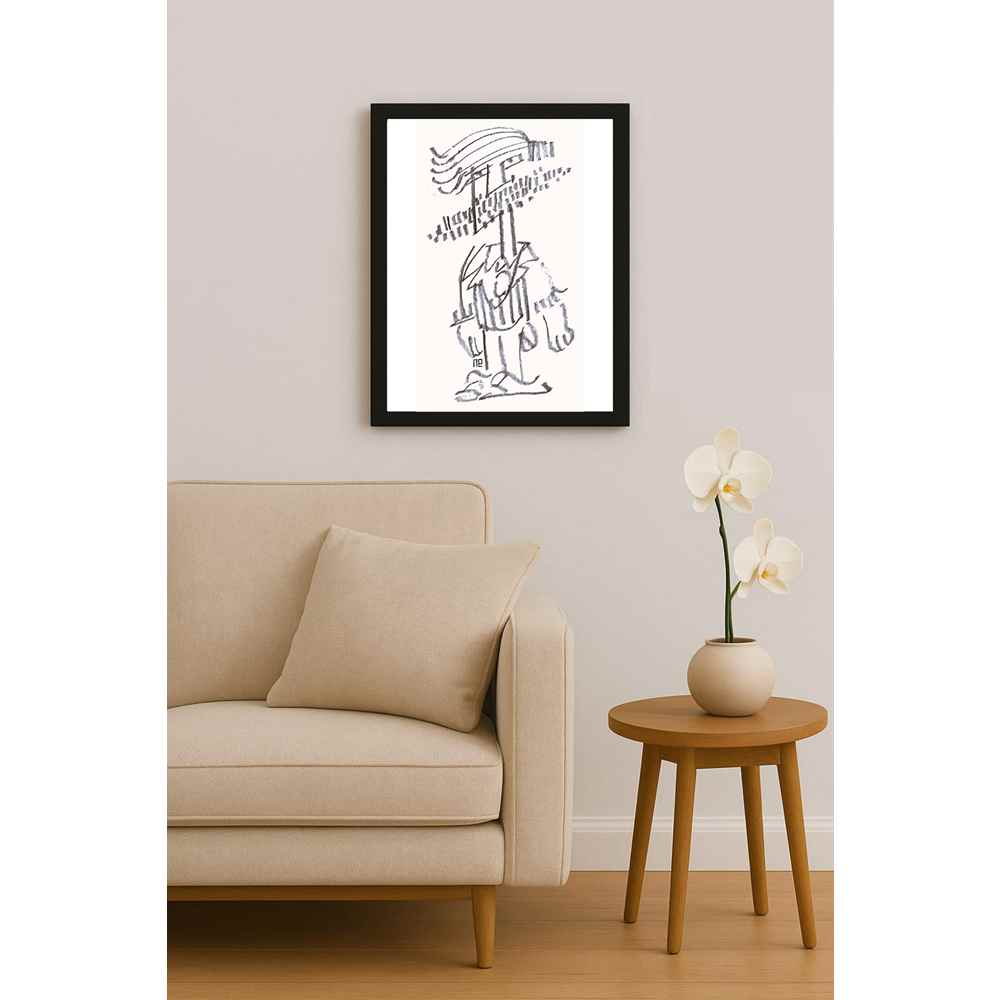 Nezih Danyal Tipler Kişiye Özel Sertifikalı Sınırlı Fine Art Karikatür Baskı NTP00102