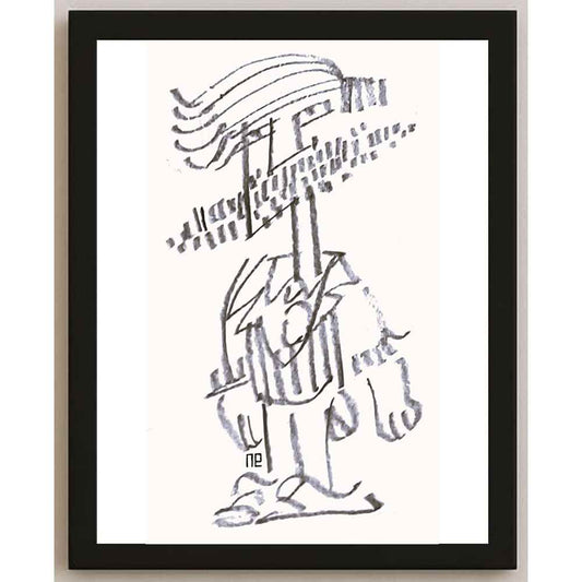 Nezih Danyal Tipler Kişiye Özel Sertifikalı Sınırlı Fine Art Karikatür Baskı NTP00102