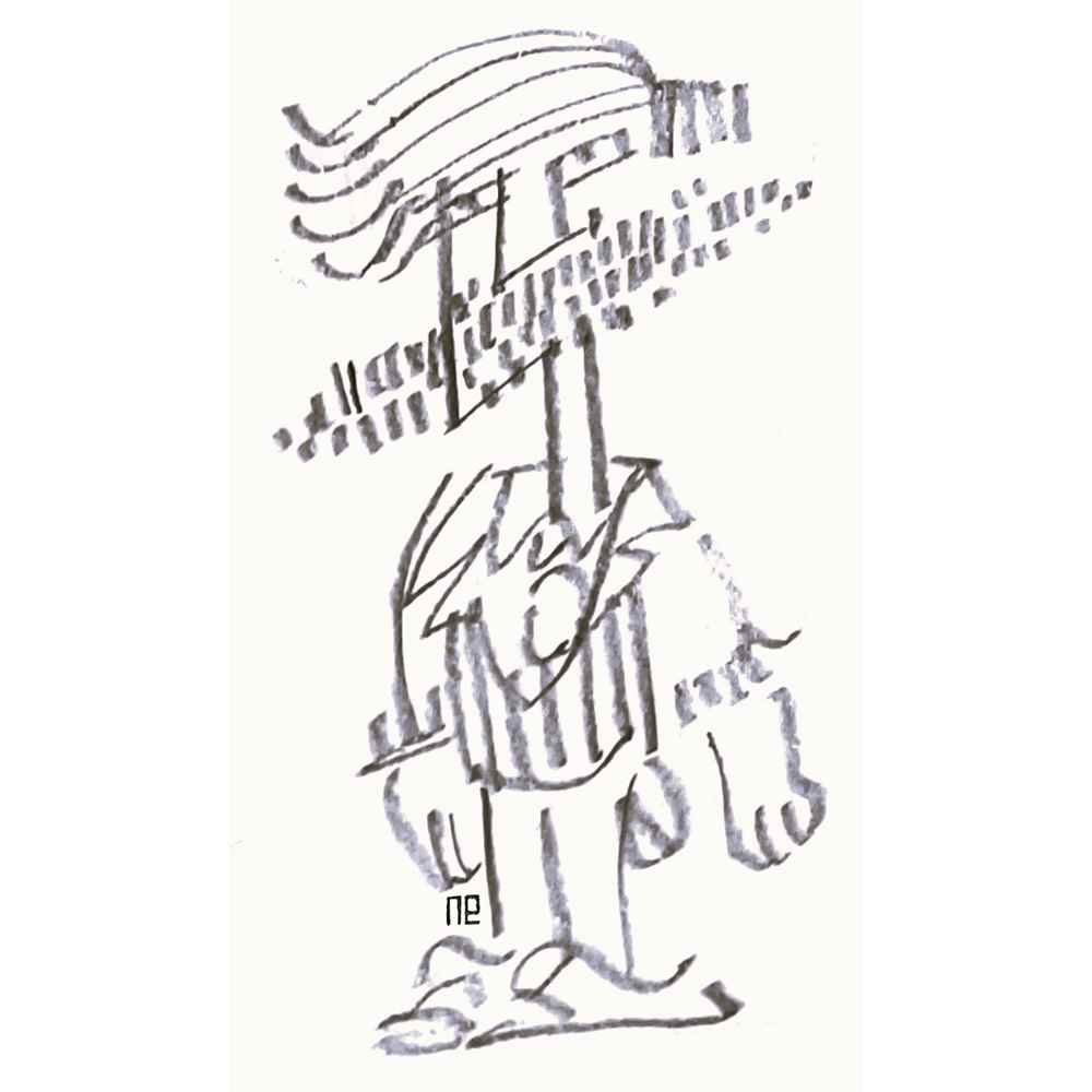 Nezih Danyal Tipler Kişiye Özel Sertifikalı Sınırlı Fine Art Karikatür Baskı NTP00102