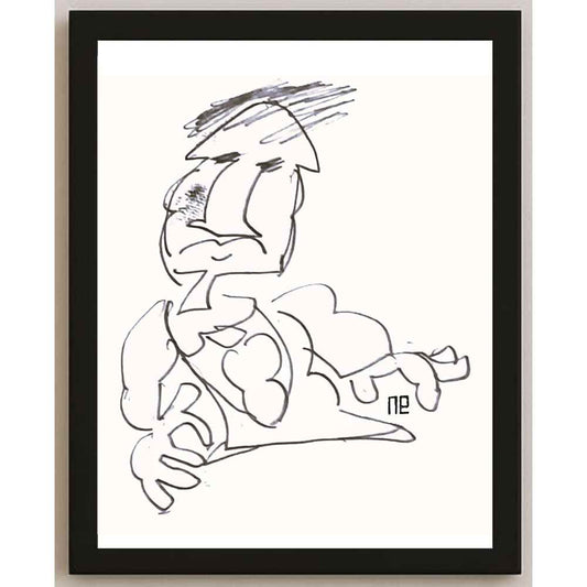 Nezih Danyal Tipler Kişiye Özel Sertifikalı Sınırlı Fine Art Karikatür Baskı NTP00103