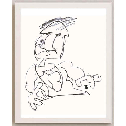 Nezih Danyal Tipler Kişiye Özel Sertifikalı Sınırlı Fine Art Karikatür Baskı NTP00103