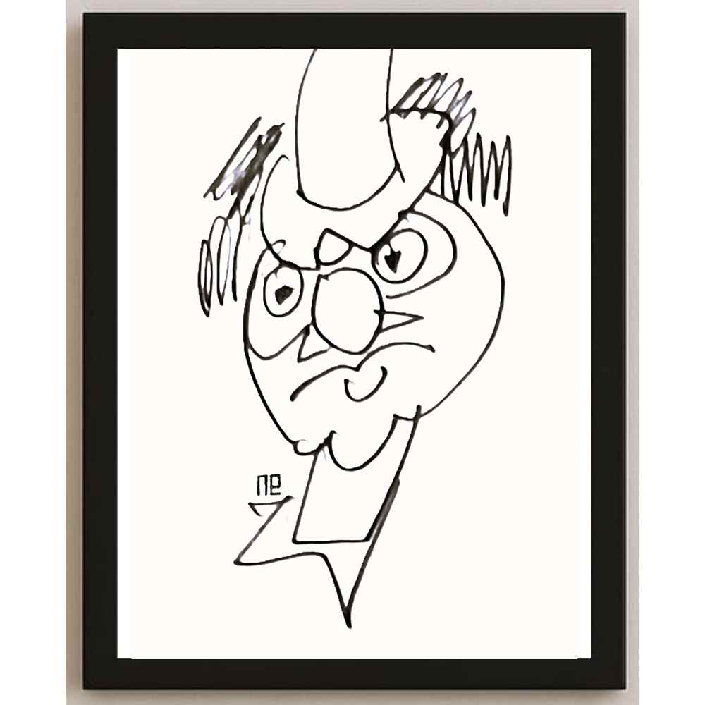Nezih Danyal Tipler Kişiye Özel Sertifikalı Sınırlı Fine Art Karikatür Baskı NTP00104