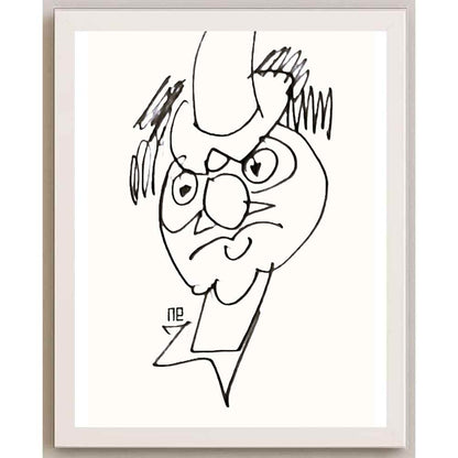 Nezih Danyal Tipler Kişiye Özel Sertifikalı Sınırlı Fine Art Karikatür Baskı NTP00104