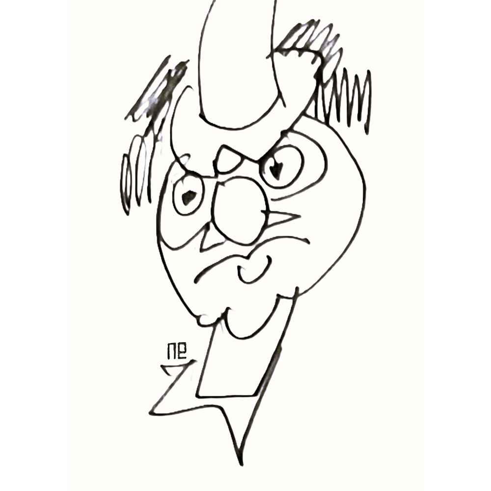 Nezih Danyal Tipler Kişiye Özel Sertifikalı Sınırlı Fine Art Karikatür Baskı NTP00104
