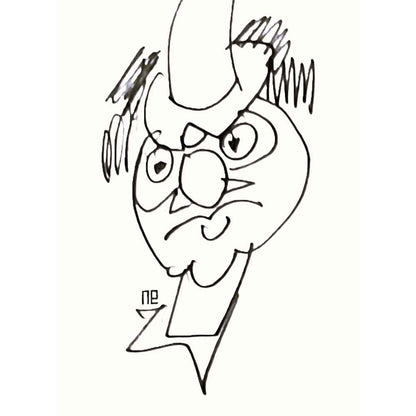 Nezih Danyal Tipler Kişiye Özel Sertifikalı Sınırlı Fine Art Karikatür Baskı NTP00104