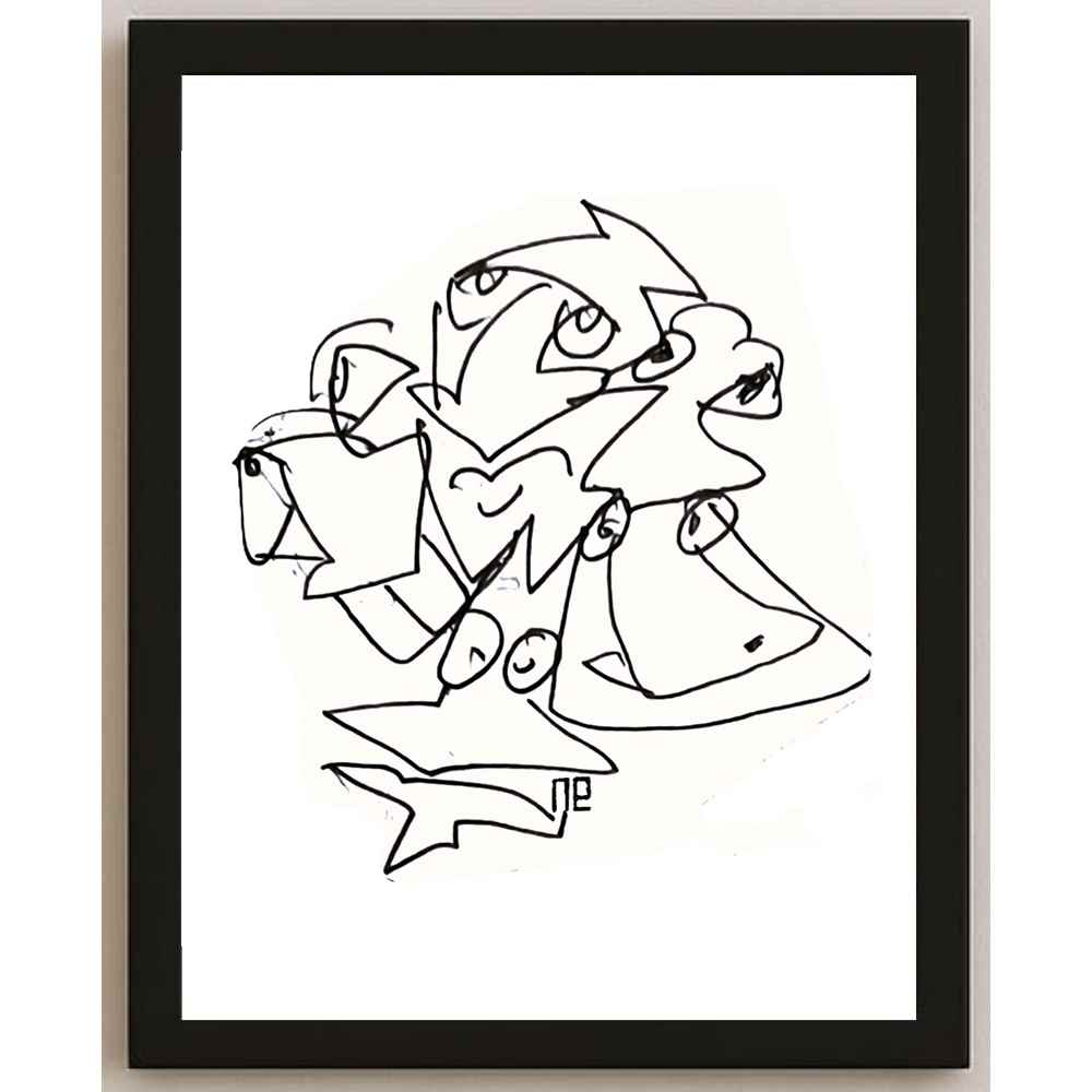 Nezih Danyal Tipler Kişiye Özel Sertifikalı Sınırlı Fine Art Karikatür Baskı NTP00105