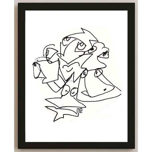 Nezih Danyal Tipler Kişiye Özel Sertifikalı Sınırlı Fine Art Karikatür Baskı NTP00105