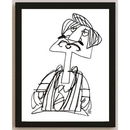 Nezih Danyal Tipler Kişiye Özel Sertifikalı Sınırlı Fine Art Karikatür Baskı NTP00106
