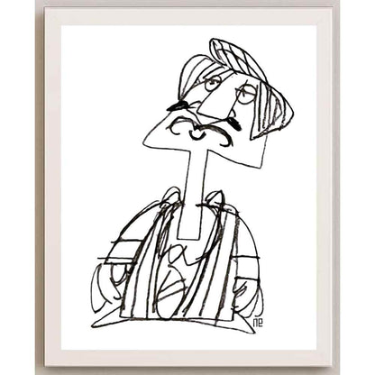 Nezih Danyal Tipler Kişiye Özel Sertifikalı Sınırlı Fine Art Karikatür Baskı NTP00106