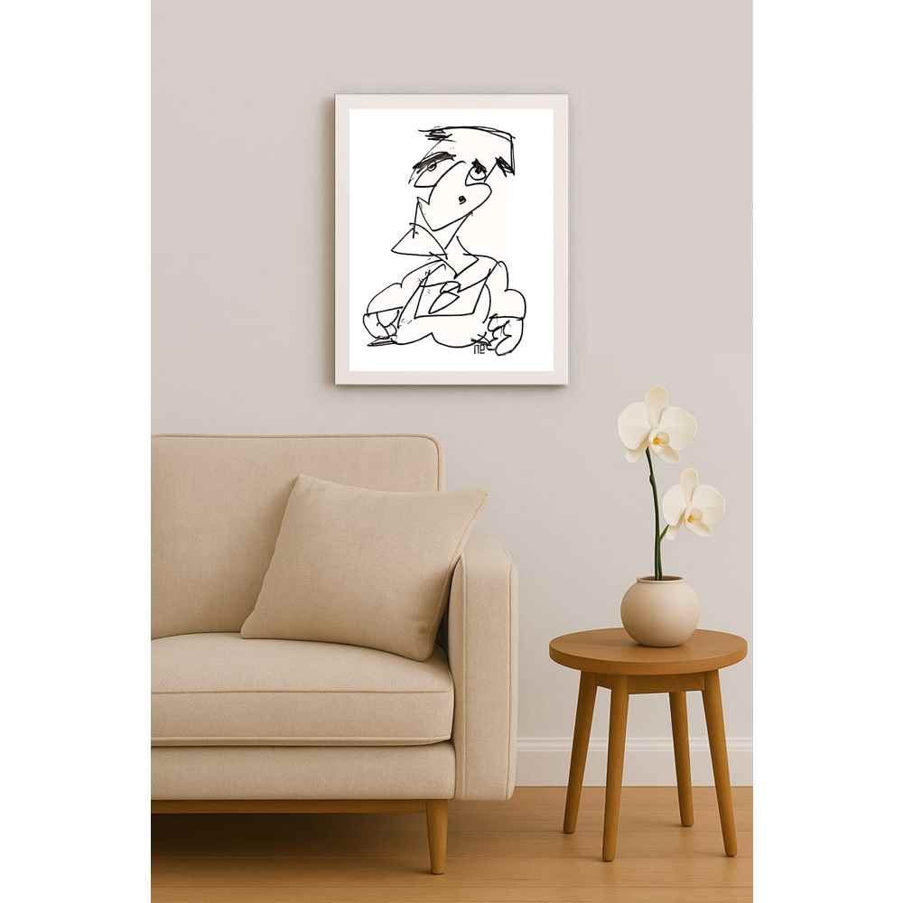 Nezih Danyal Tipler Kişiye Özel Sertifikalı Sınırlı Fine Art Karikatür Baskı NTP00107